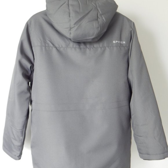 SPYDER POLAR Parka Jacket Waterproof ThermaWEB Insulation Gray Men’s Sz M NWT - Picture 12 of 15